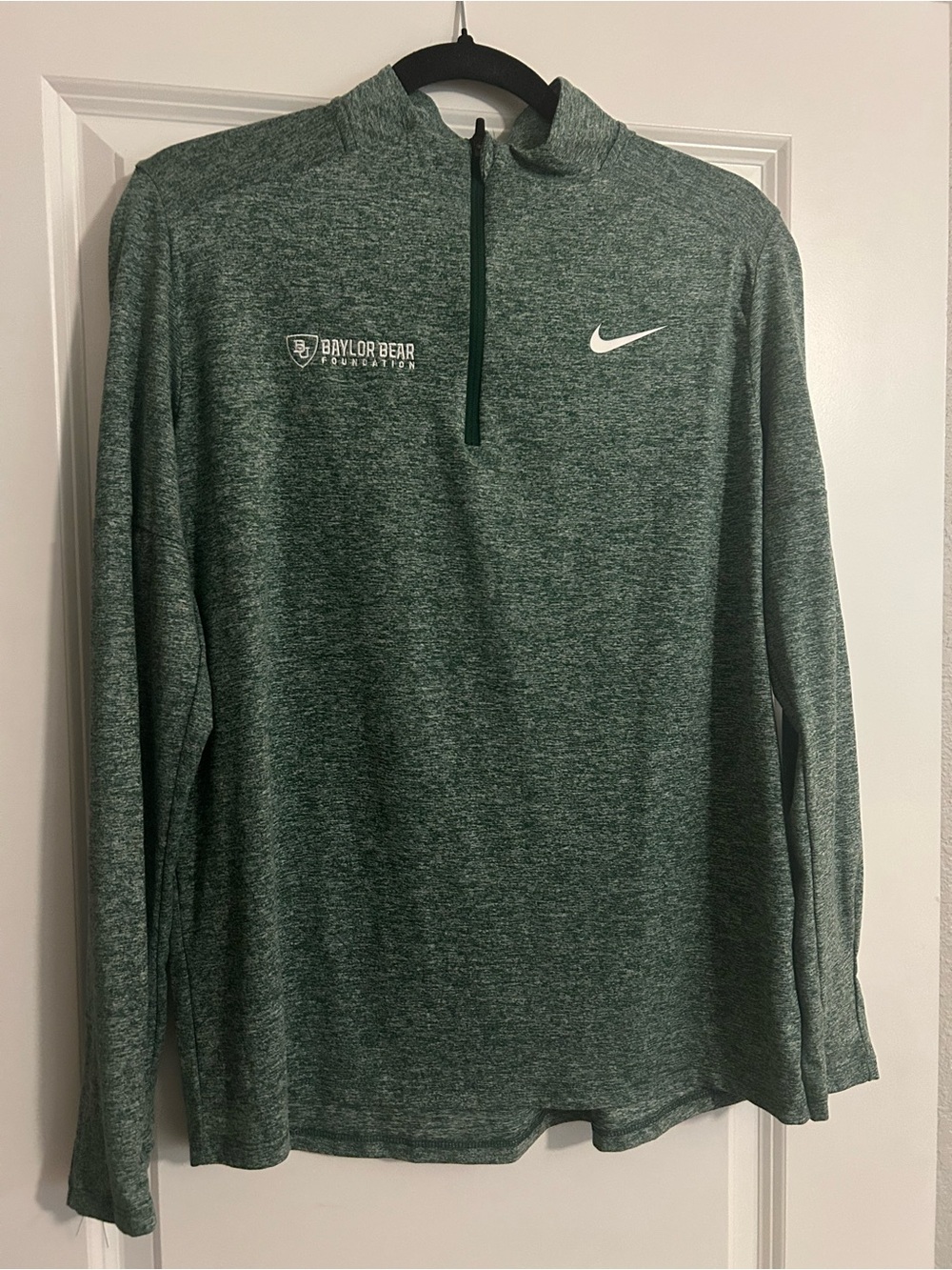 Nike Men's Heather Green Quarter-Zip Performance Pullover